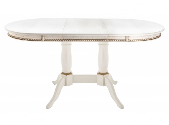 Деревянный стол Кантри 120 молочный с золотой патиной в Ростове-на-Дону