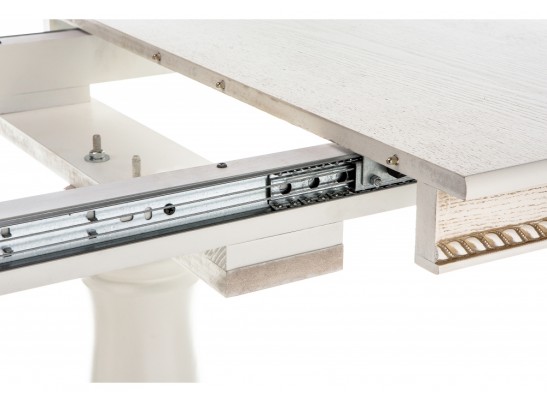 Деревянный стол Кантри 120 молочный с золотой патиной в Ростове-на-Дону