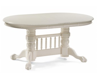 Деревянный стол Кантри 160 овальный крем