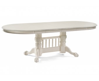 Деревянный стол Кантри 160 овальный крем