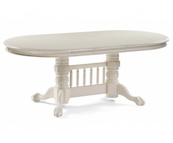 Деревянный стол Кантри 160 овальный крем