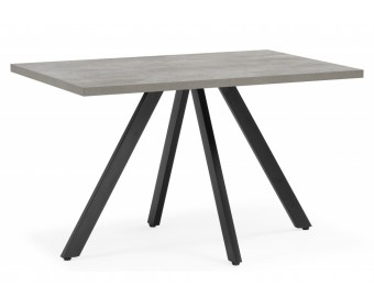 Деревянный стол Райн 32 116(160)x77 раздвижной цемент / черный