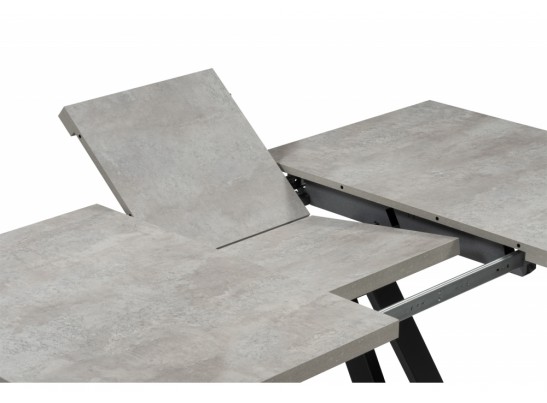 Деревянный стол Райн 32 116(160)x77 раздвижной цемент / черный в Ростове-на-Дону