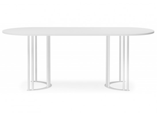 Деревянный стол Хьюго О 180 х 90 шагрень пленка / белый в Ростове-на-Дону