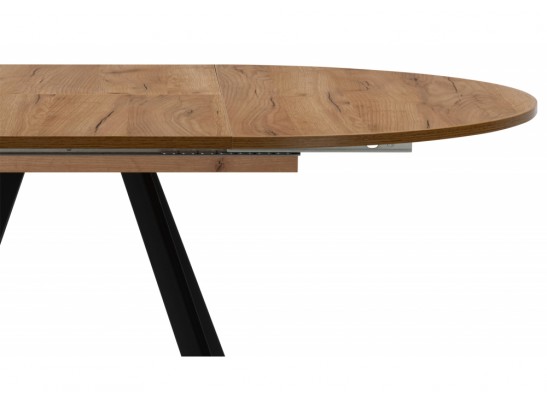 Деревянный стол Курт 90 / 130 дуб крафт золотой / черный матовый в Ростове-на-Дону