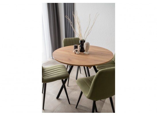 Деревянный стол Курт 90 / 130 дуб крафт золотой / черный матовый в Ростове-на-Дону