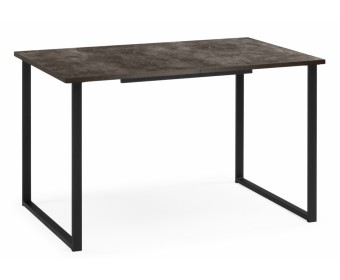 Деревянный стол Лиман 117 (157) x 77 бетон темный / черный матовый