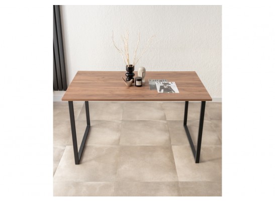 Деревянный стол Лиман 140 х 80 дуб крафт табачный / черный матовый в Ростове-на-Дону