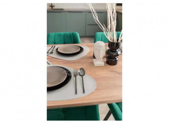 Деревянный стол Лиман 140 х 80 дуб крафт табачный / черный матовый в Ростове-на-Дону