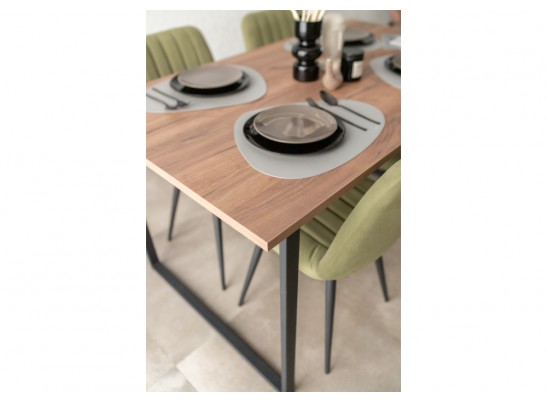 Деревянный стол Лиман 140 х 80 дуб крафт табачный / черный матовый в Ростове-на-Дону