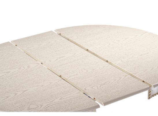 Деревянный стол Павия 100(130)х100х79 слоновая кость с золотой патиной в Ростове-на-Дону