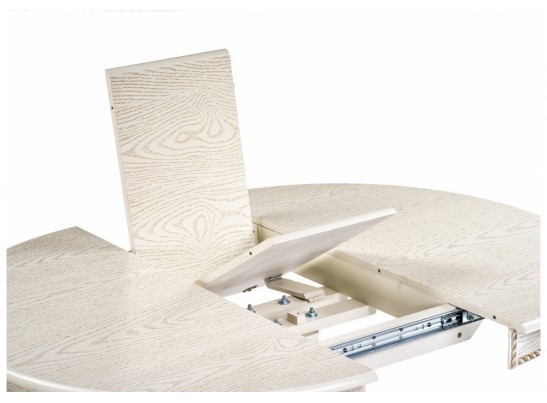 Деревянный стол Павия 100(130)х100х79 слоновая кость с золотой патиной в Ростове-на-Дону