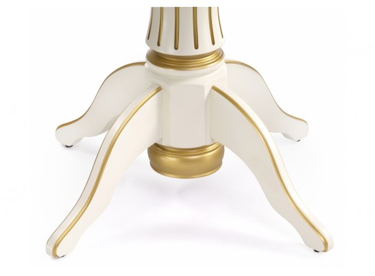 Деревянный стол Павия 100(130)х100х79 слоновая кость с золотой патиной в Ростове-на-Дону