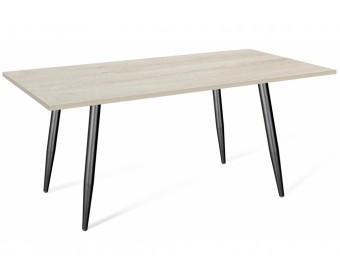 Деревянный стол SHT-TU14/120/80 ЛДСП черный муар / дуб беленый