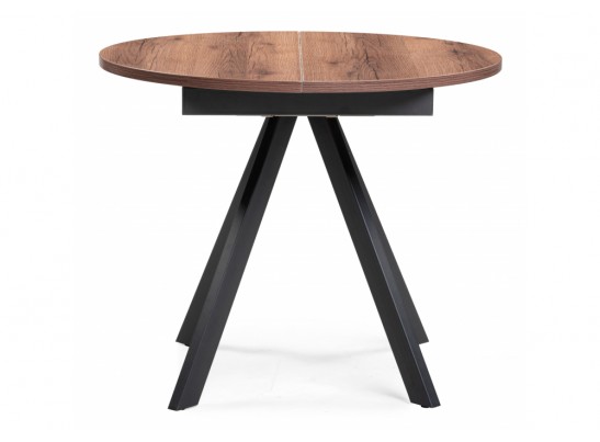 Деревянный стол Трейси 90(120)х90х75 дуб делано темный / черный в Ростове-на-Дону