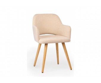 Деревянный стул Эолин бежевый (glory 03) / светлое дерево