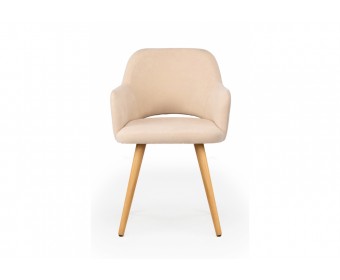 Деревянный стул Эолин бежевый (glory 03) / светлое дерево