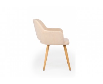 Деревянный стул Эолин бежевый (glory 03) / светлое дерево