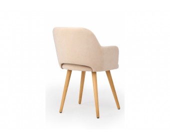 Деревянный стул Эолин бежевый (glory 03) / светлое дерево