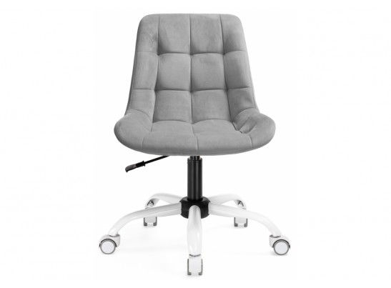 Компьютерное кресло Келми микровелюр светло-серый / белый в Ростове-на-Дону