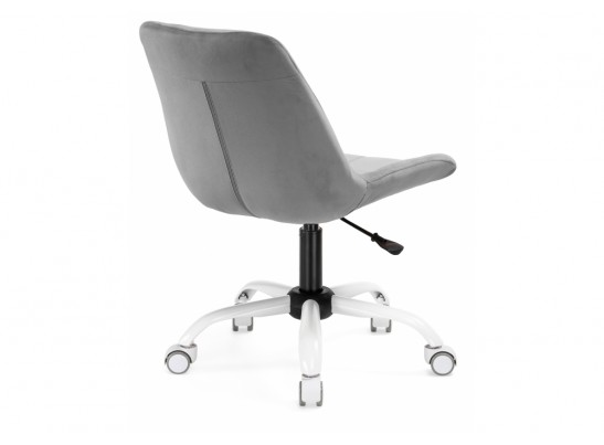 Компьютерное кресло Келми микровелюр светло-серый / белый в Ростове-на-Дону