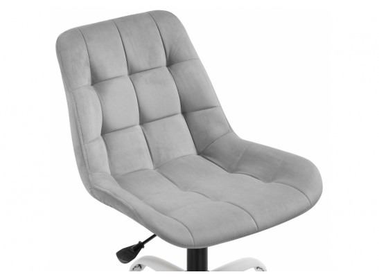 Компьютерное кресло Келми микровелюр светло-серый / белый в Ростове-на-Дону