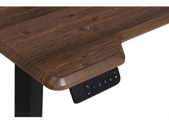 Компьютерный стол Маркос с механизмом подъема 140х80х75 черный / орех кантри в Ростове-на-Дону