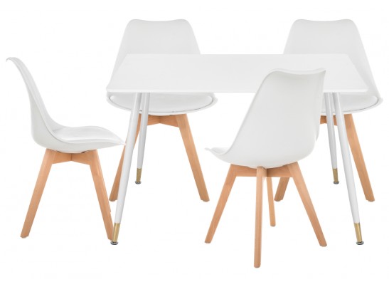 Обеденная группа Акура white / wood в Ростове-на-Дону