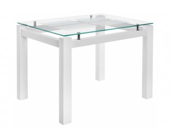 Стеклянный стол Бран белое дерево