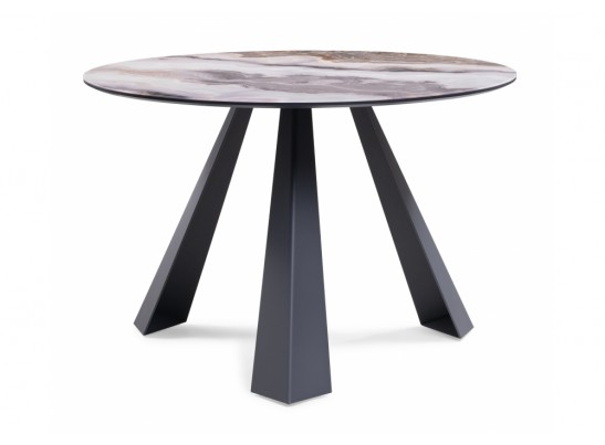 Стеклянный стол Вернер 115х75 серо-коричневый агат / графит в Ростове-на-Дону