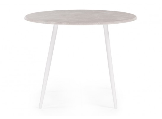 Деревянный стол Абилин 100х76 мрамор светло-серый / белый матовый в Ростове-на-Дону