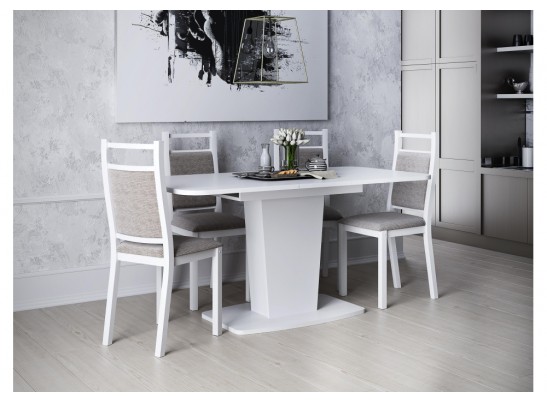 Стол на тумбе Токио-28 120(152)х75х76 белый в Ростове-на-Дону