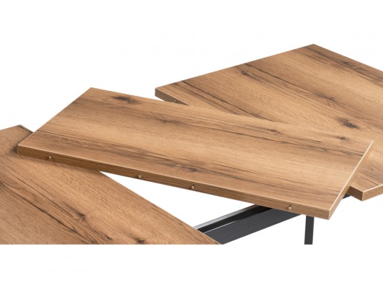 Стол раскладной Колон Лофт 120(160)х75х75 25 мм дуб делано темный / матовый черный в Ростове-на-Дону