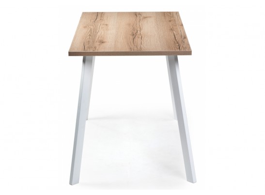 Стол Тринити Лофт 120 25 мм дуб делано светлый / белый матовый в Ростове-на-Дону