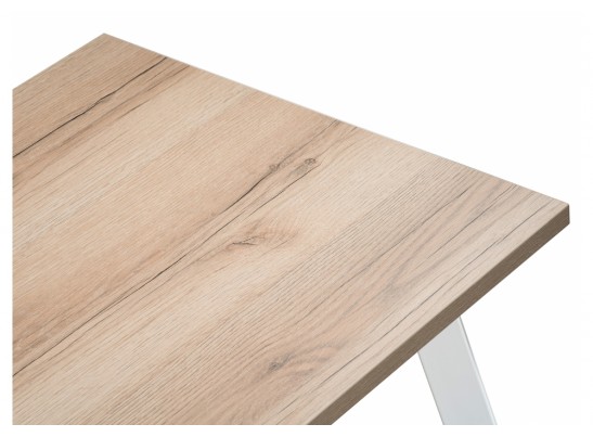 Стол Тринити Лофт 120 25 мм дуб делано светлый / белый матовый в Ростове-на-Дону