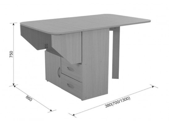 Стол-тумба 130,2х80,2х75,1 дуб млечный в Ростове-на-Дону