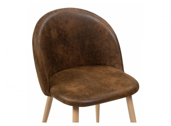 Стул на металлокаркасе Aldo dark brown / wood в Ростове-на-Дону