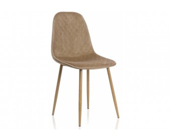 Стул на металлокаркасе Capri dark beige / wood
