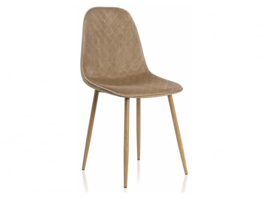 Стул на металлокаркасе Capri dark beige / wood в Ростове-на-Дону