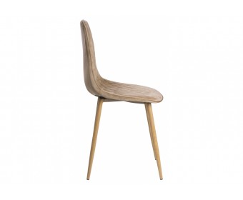 Стул на металлокаркасе Capri dark beige / wood
