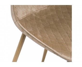 Стул на металлокаркасе Capri dark beige / wood