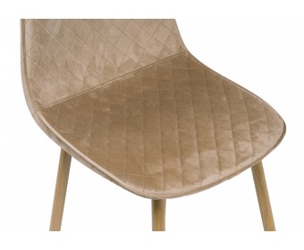 Стул на металлокаркасе Capri dark beige / wood