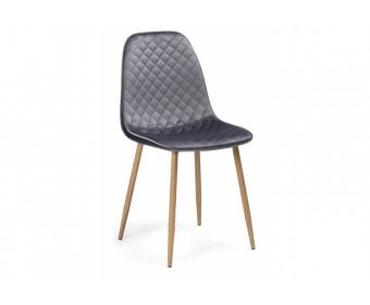 Стул на металлокаркасе Capri dark gray / wood
