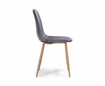 Стул на металлокаркасе Capri dark gray / wood