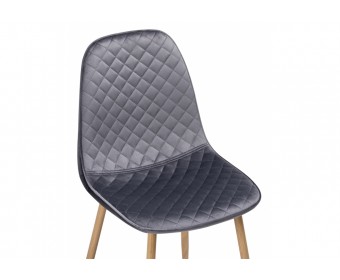 Стул на металлокаркасе Capri dark gray / wood