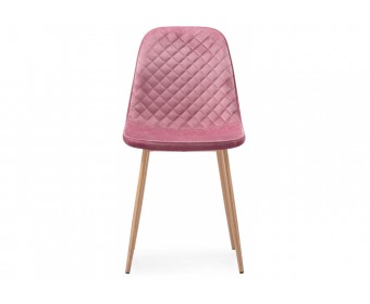 Стул на металлокаркасе Capri pink / wood