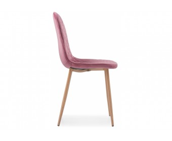 Стул на металлокаркасе Capri pink / wood