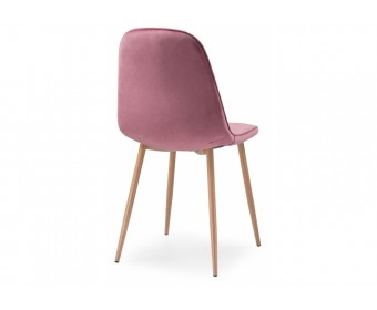 Стул на металлокаркасе Capri pink / wood