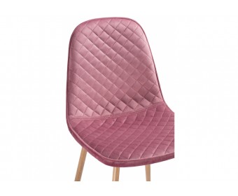 Стул на металлокаркасе Capri pink / wood