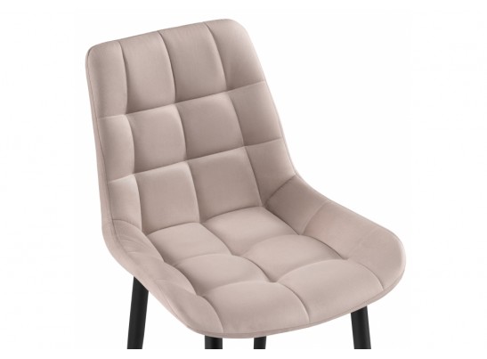 Стул на металлокаркасе Челси велюр латте / черный в Ростове-на-Дону